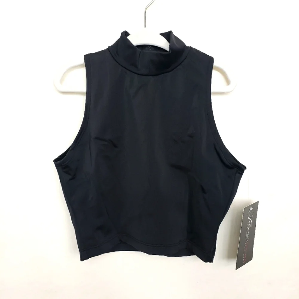 NWT Theatricals Mock Neck Dance Crop Top XLC - Picture 3 of 7